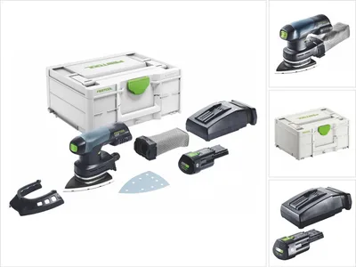 Zdjęcie produktu dla Festool DTSC 400-Basic akumulatorowa szlifierka delta 18 V 100 x 150 mm bezszczotkowa + 1x akumulator 3,0 Ah + ładowarka + systainer