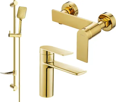 Produktbild von Mexen Zero DF62 Brausegarnitur, Gold - 71104DF62-50