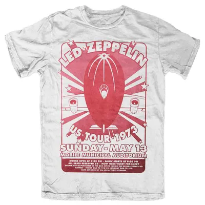 Produktbild von Led Zeppelin | Offizielles Band-T-Shirt | Mobile Municipal, XX-Large, Weiß