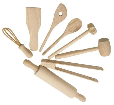 Produktbild von Kinder Holz-Spielküche mit 8-teiligem Kochset für Rollenspiele ab 3 Jahren