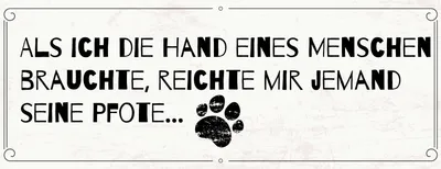 Produktbild von vianmo Holzschild 10x27 cm Jemanden brauchte Pfote