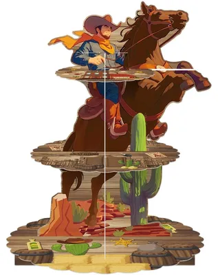 Imagen del producto de Soporte para pastel con tres niveles, ideal para decoración de fiestas