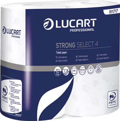 Produktbild von LUCART Toilettenpapier 811717 4lagig 140Blatt weiß 4 Rl./Pack.
