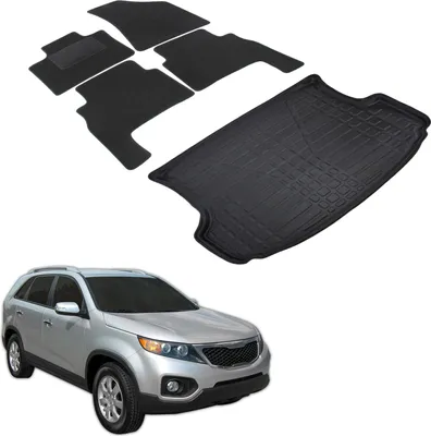 Image de Ensemble Tapis Velours Sur Mesure et Coffre TPE pour Kia Sorento 2 2009-2015