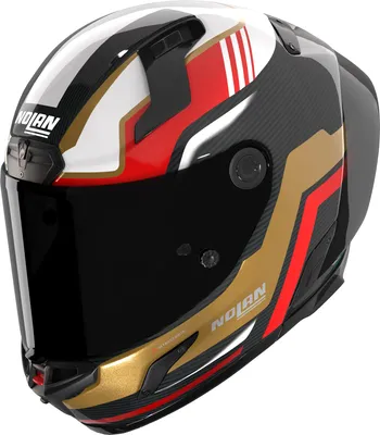 Produktbild von Nolan X-804 RS Ultra Carbon Piega Helm, gold/rot, 2XL (64)