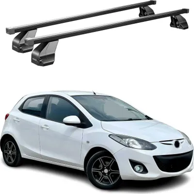 Produktbild von Menabo Dachträger Grundtäger für Mazda 2 2007-2014 75kg Stahl Schwarz 2 tlg