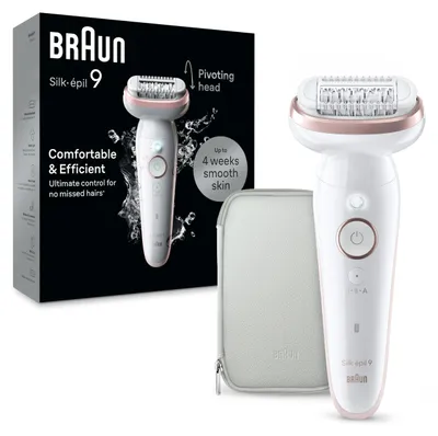Obrázek produktu pro Braun Silk-épil 9 Silk·épil 9, Zlato, Bílá, 40 pinzeta/pinzety, MicroGrip, Ocel, 50 min