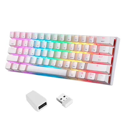 Image de Clavier de jeu Motospeed SK62 – Clavier mécanique Bluetooth RGB, 61 touches