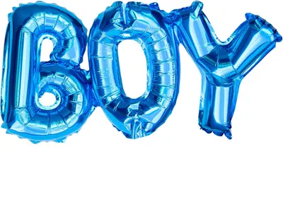 Produktbild von Oblique Unique Folien Luftballon Boy Schriftzug Folienballon für Baby Shower Party Geburt Junge - blau