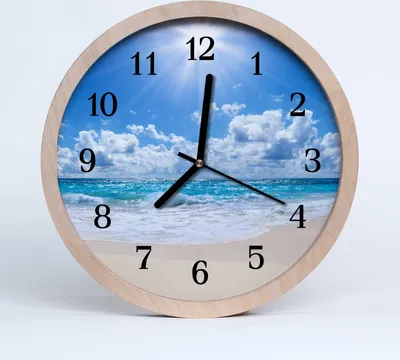 Produktbild von Holzuhr 30fi cm wanduhr - Meer