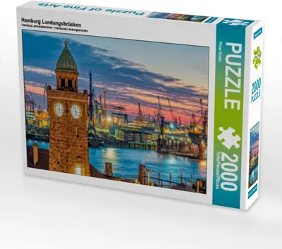 Produktbild von CALVENDO Puzzle Hamburg Landungsbrücken | 2000 Teile Lege-Größe 90x67cm Foto-Puzzle für glückliche Stunden