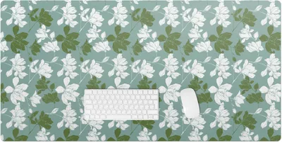 Produktbild von Blumenblattmuster – Schreibtischunterlage – Rutschfeste Tischunterlage – Schreibtischmatte für Büro & Zuhause – Schreibunterlage – Mauspad – Tischmatte – 120 x 60 cm
