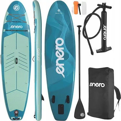 Produktbild von SUP Board aufblasbar ENERO 320 x 81 x 15 cm bis 150 kg – Stand Up Paddle Komplettset