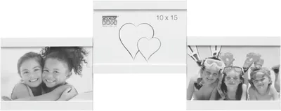 Produktbild von Deknudt S68RK1, Bilderrahmen, weiß, für 3 Fotos im Format 10x15 cm, Abmessungen: 18x45,5x1,4 cm