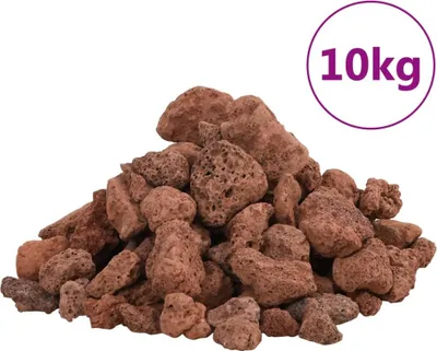 Produktbild von vidaXL Lavagranulat 10 kg Rot 1-2 cm