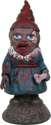 Produktbild von Halloween Gartenzwerg Lady Zombie - 40 cm - Gruselige Gartendeko Figur für Innen & Außen - Horror-Deko für Garten, Terrasse & Partys