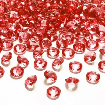 Produktbild von 100 Dekosteine Diamant | Ø 12 mm Rot