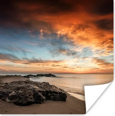 Produktbild von MuchoWow® Poster Meer - Steine - Himmel 30x30 cm - Wandposter - Printing