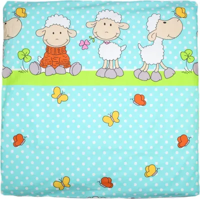 Produktbild von Primawela Deko Kissenbezug Bezug für Baby Kind für Kissen 80x80 cm 22. Schaf Türkis
