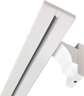 Produktbild von Vorhangschiene "weiß" aus Aluminium, alle Längen bis 480cm möglich, Flache Gardinenschiene ( 7mm ), "1- / 2-/ 3- /4-läufig" inkl. Vorhanggleiter