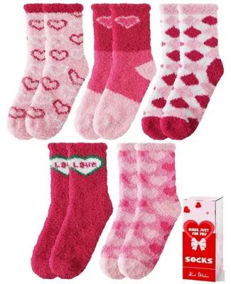 Obrázok produktu pre Teplé, huňaté ponožky pre dámy, 5 párov, ružová farba, veľkosť 36-41