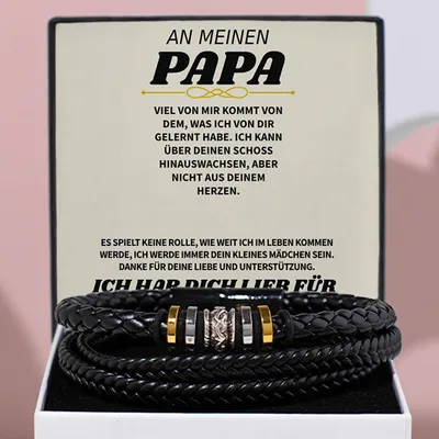 Produktbild von An meinen Papa - LEDERARMBAND FÜR MÄNNER - OLIVER_LEATHERBRACELET