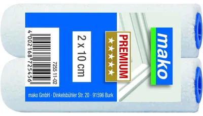 Zdjęcie produktu dla Rolki zamienne do wałków Mako Lackroller, średnica 10 cm, 2 sztuki.