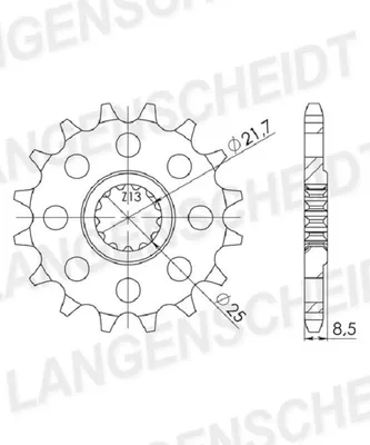 Obrázok produktu pre Ritzel Supersprox 525 - 17Z CST-1537:17|feinverzahnt 21,6/25,0