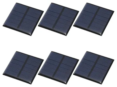 6 Mini-Solarmodule 3 V 0,375 W 125 mA, 52 x 52 mm, polykristallin