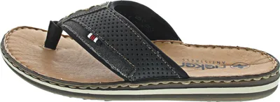 Produktbild von Rieker Herren Pantolette sportlicher Zehentrenner maritim 21084, Größe:44 EU, Farbe:Schwarz