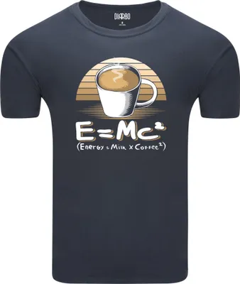 Immagine prodotto di T-shirt da uomo Diarbo con stampa matematica Emc2 caffè grigio scuro taglia XXL