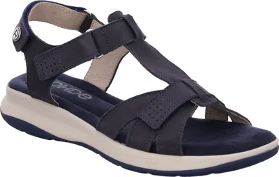 Produktbild von Rohde Damen Leder Sandale Sandalette T-Steg Klettverschluss Chia 6202, Größe:39 EU, Farbe:Blau