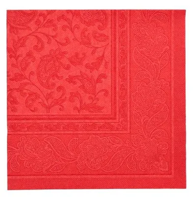 Produktbild von Servietten "ROYAL Collection" 1/4-Falz 40 cm x 40 cm rot "Ornaments" , 8 x 20 Stück