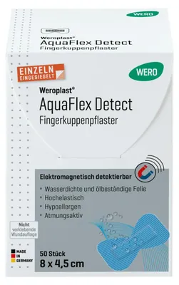 Produktbild von Weroplast AquaFlex Detect Fingerkuppenpflaster, 50 Stk/Pkg