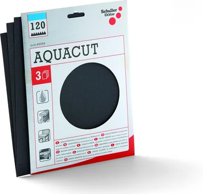 Produktbild von Schuller Eh'klar Schleifpapier AQUACUT - wasserfest, 3 Blatt, Körnung:320