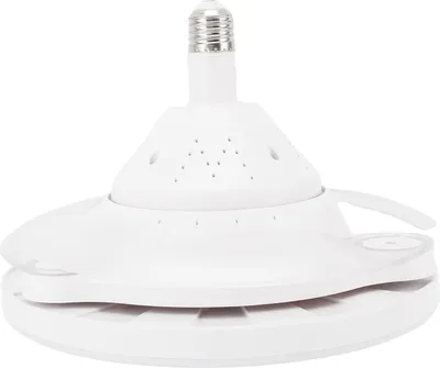 Image de Ventilateur à vis E27 E26 3 vitesses réglable, silencieux, avec télécommande, ventilateur de plafond à pales repliables et éclairage LED pour cuisine et chambre à coucher