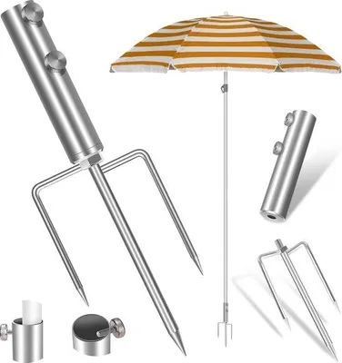 Produktbild von Garten-Schirmständer mit Bodenspike, abnehmbar, Strand