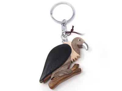 Produktbild von Schlüsselanhänger aus Holz - Geier