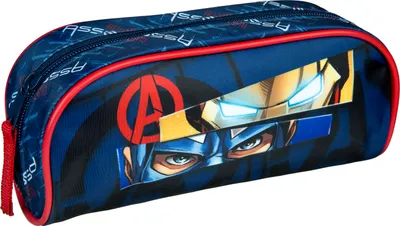 Produktbild von Schlampermäppchen Avengers, Schlamperbox Kinder, Schüleretui dunkelblau