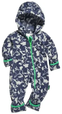 Productafbeelding van Playshoes Fleece-overall, unisex, kinderjumpsuit, sterrenprint, maat 80