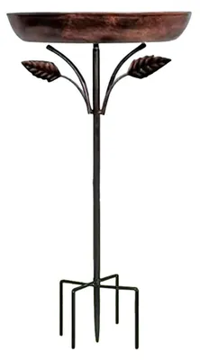 Produktbild von Stehende Vogeltränke Vogelbad Garten Metall Winterfest Wassertränke für Wildvögel