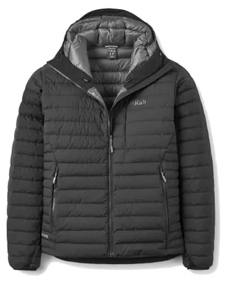 Zdjęcie produktu dla Kurtka trekkingowa puchowa męska Rab Microlight Windstopper Hoody czarna M