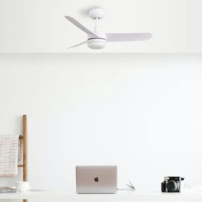 Produktbild von ventyly BAIRES Deckenventilator weiß Ø90cm Licht