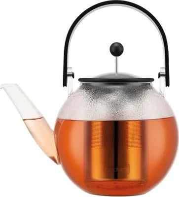 Produktbild von Bodum 12267-01, Einzelne Teekanne, 1500 ml, Schwarz, Transparent, Bambus, Borosilikatglas, Metall, Gummi, Edelstahl, 225 mm, 165 mm