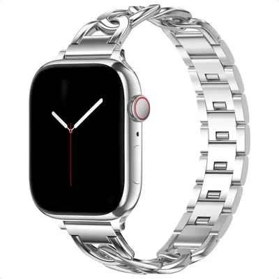 Produktbild von Selencia Chain Armband für Watch Series 1 - 9 / SE (38/40/41 mm) | Series 10 / 11 (42 mm) - Silber