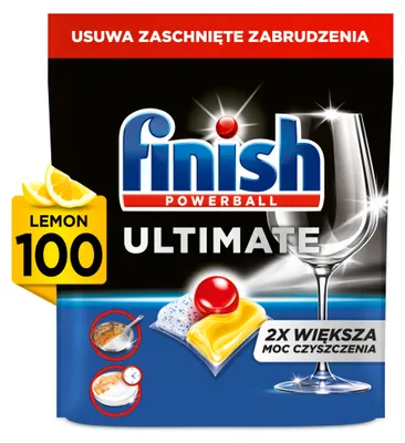 Produktbild von FINISH Ultimate All-in-1 Geschirrspültabs, 100 Stück, Zitrone