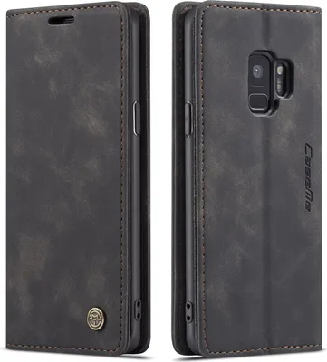 Image de Galaxy S9 Case, RetroPolyuréthaneLeather Case, Card Pockets, Magnetic Closure, Case with Stand Function for Samsung Galaxy S9 Black