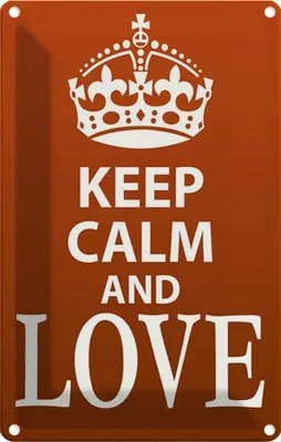 Produktbild von vianmo Blechschild 30x20 cm Keep Calm and Love Yoga