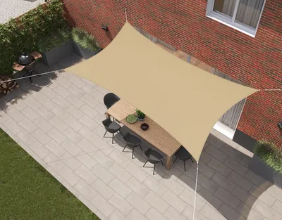 Produktbild von Kopu® Sonnensegel rechteckig, 2x4 m Wasserdicht – Sonnensegel – Sand