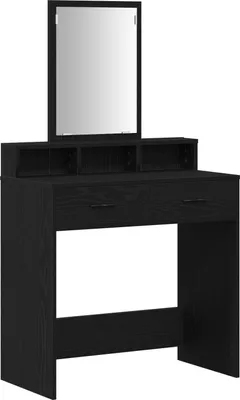 Produktbild von Möbel Schminktisch mit Schubladen Schwarz Eiche 79x41x140 cm - Schminktische 865137